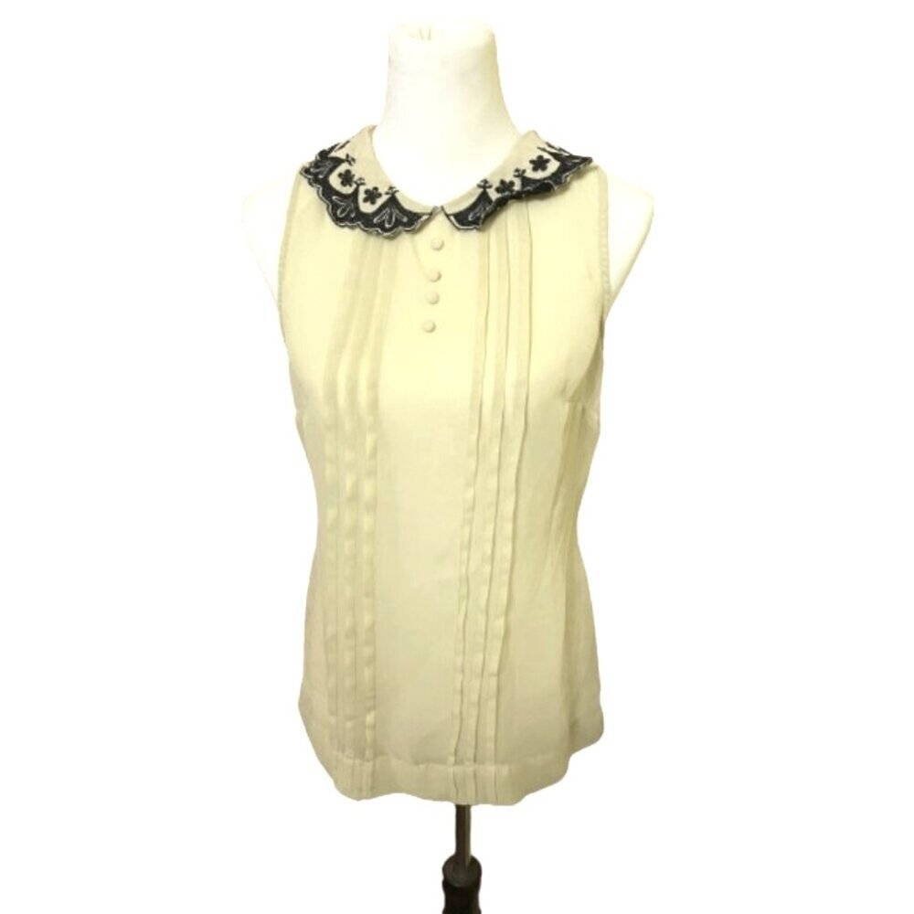 Sheer detailed tank top L